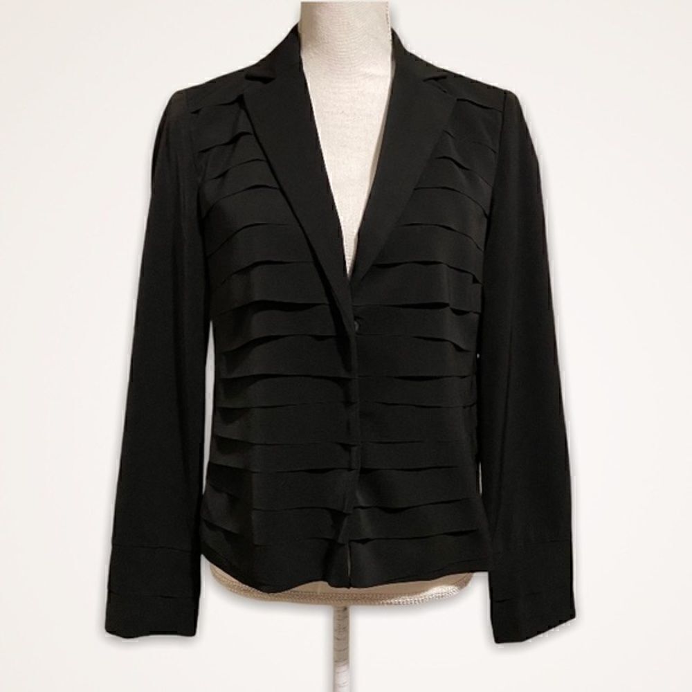 Rafaella Tiered Black Blazer 